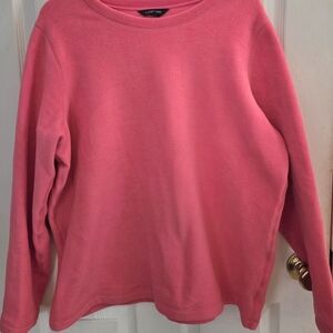 Lands' End Deep Pink Fleece Top
